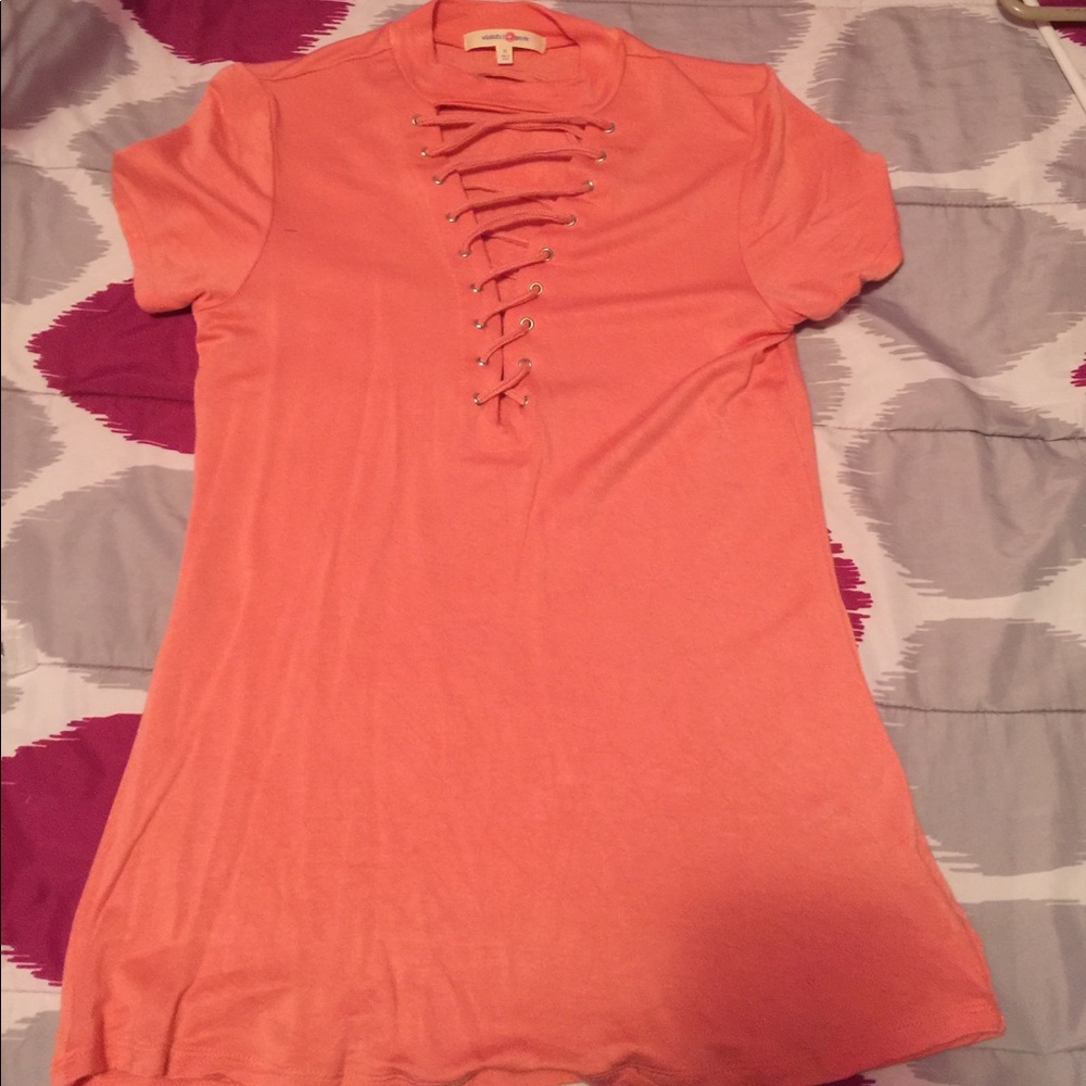 Lace Up with Choker Shirt